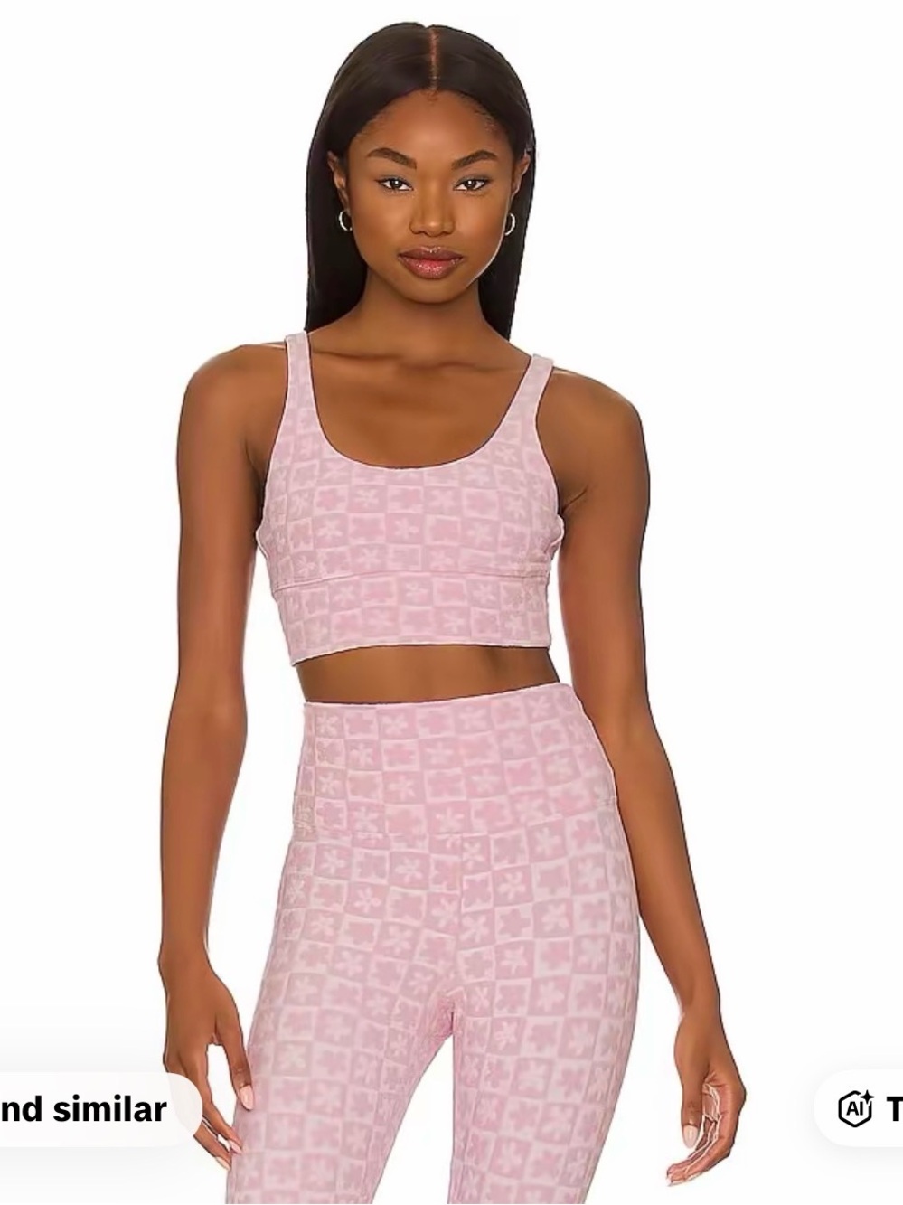 Beach Riot Light Pink Textured Sport Bikini Top